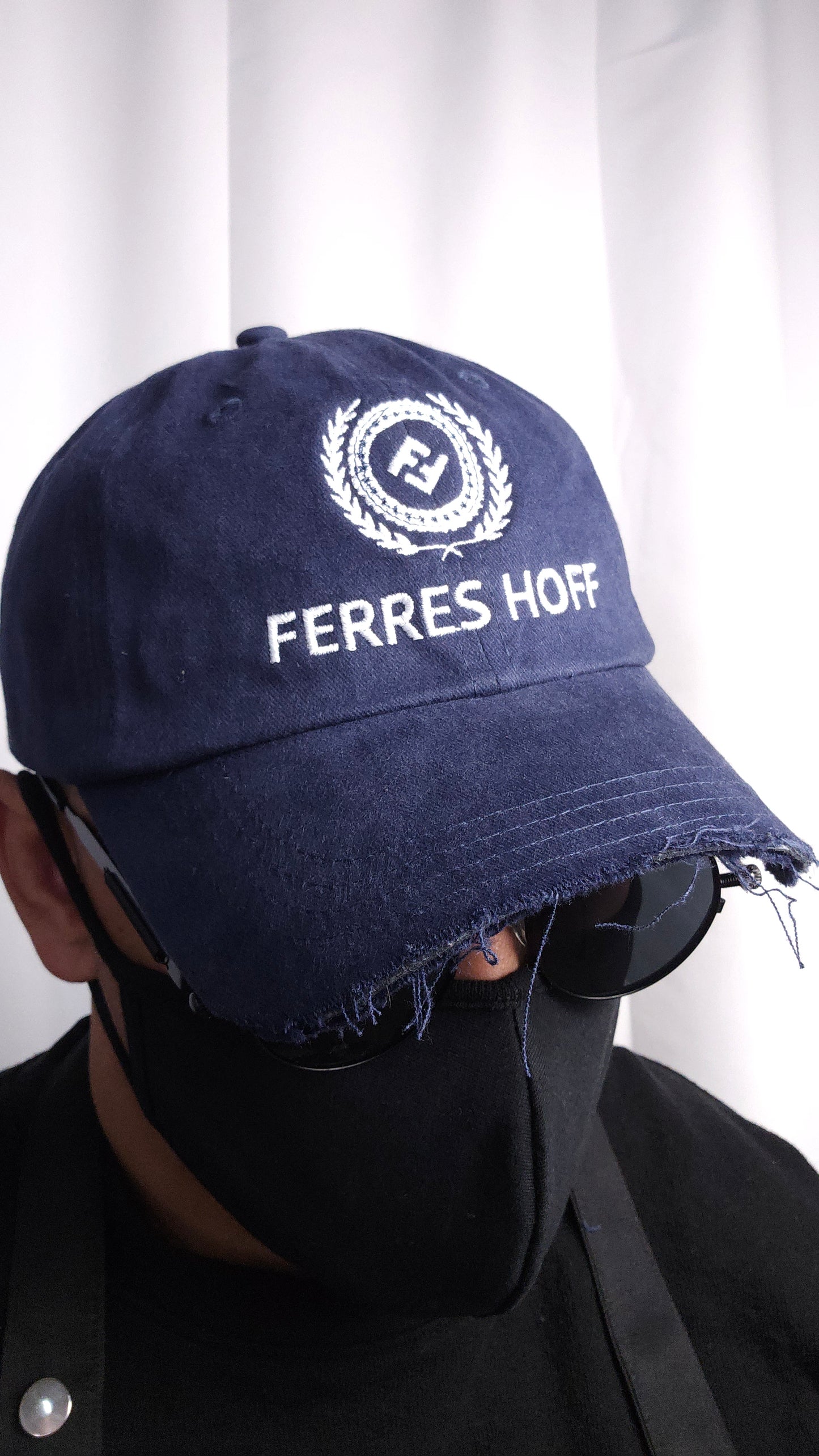 Vintage style adjustable baseball cap (Navy)