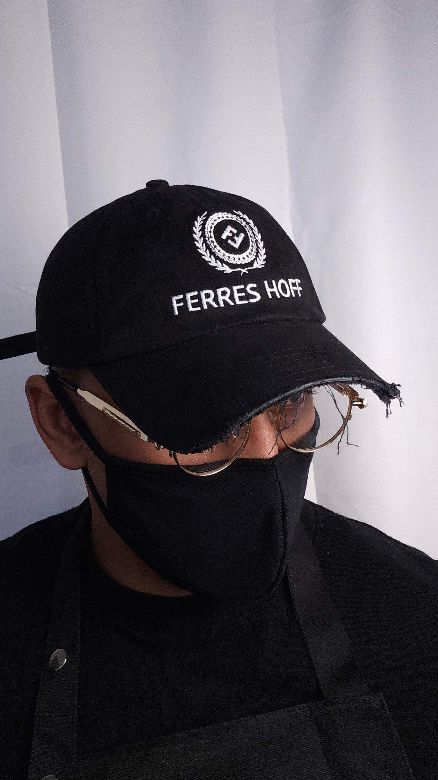 Vintage style adjustable baseball cap (Black)