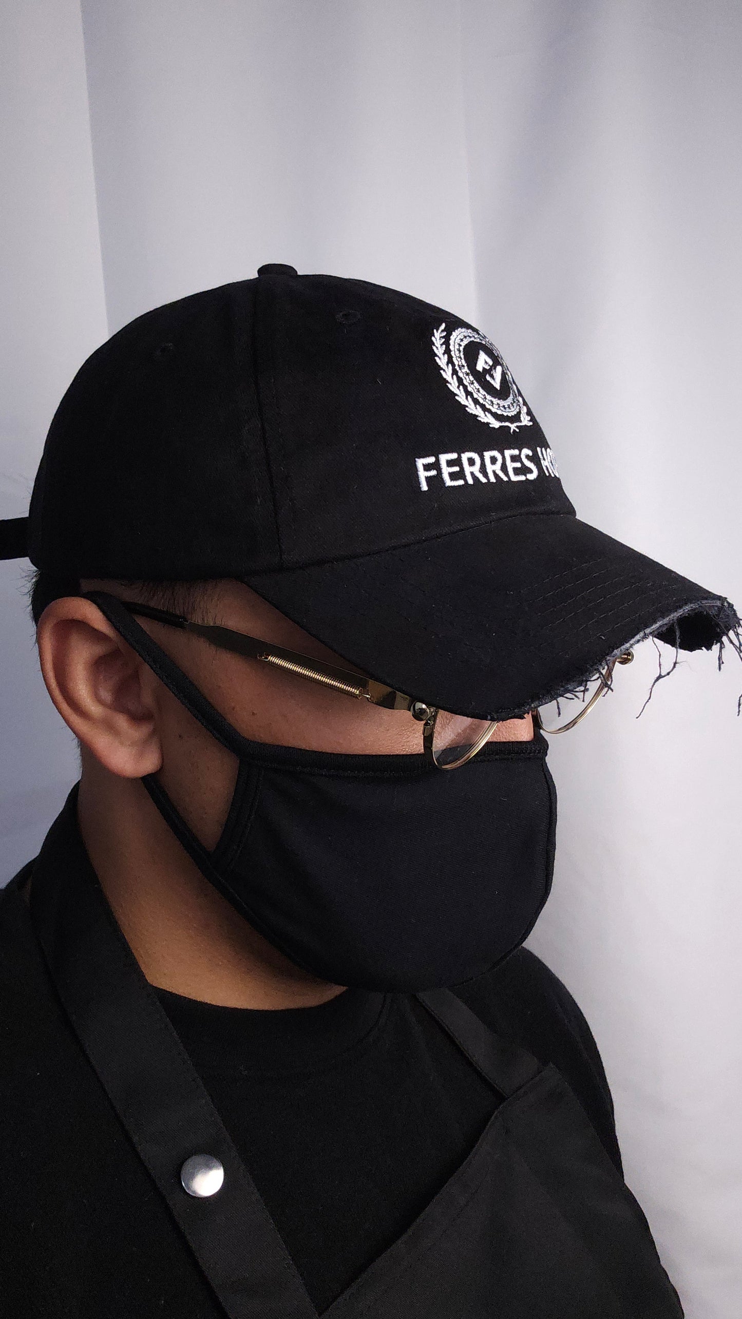 Vintage style adjustable baseball cap (Black)