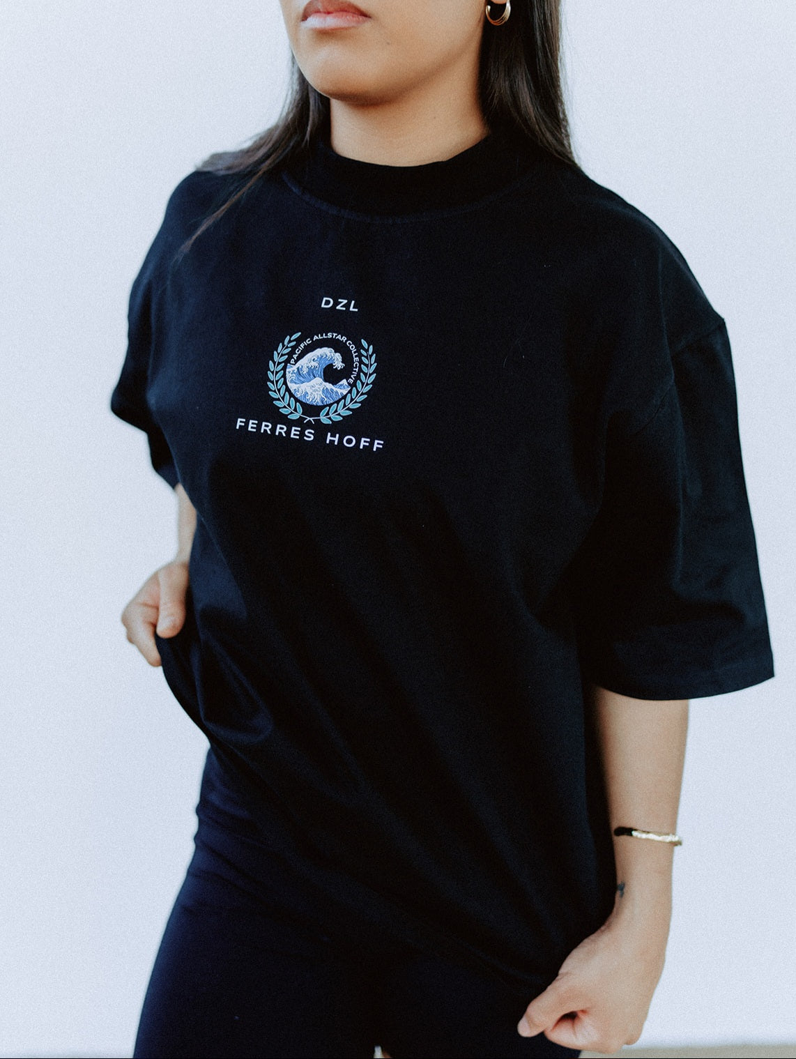 OCEANS RELAXED FIT TEE (BLACK)